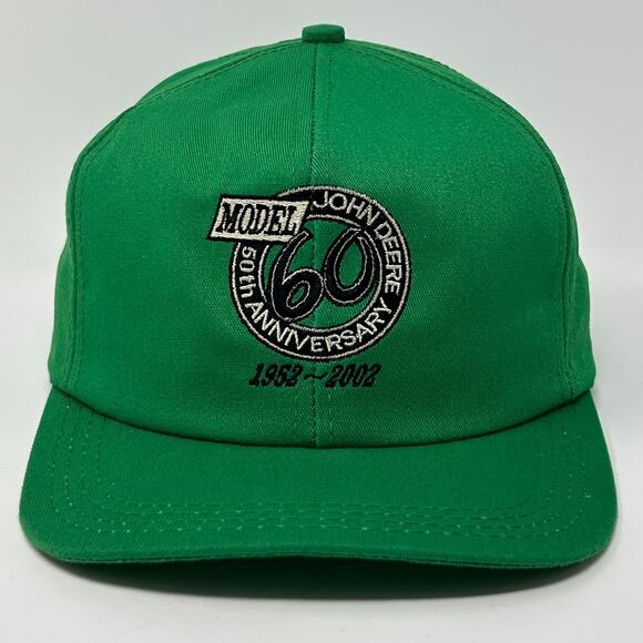 Vintage John Deere Model 60 Hat Cap Green Y2Ks Farmer Farm Tractor 50th Snapback - Picture 10 of 10